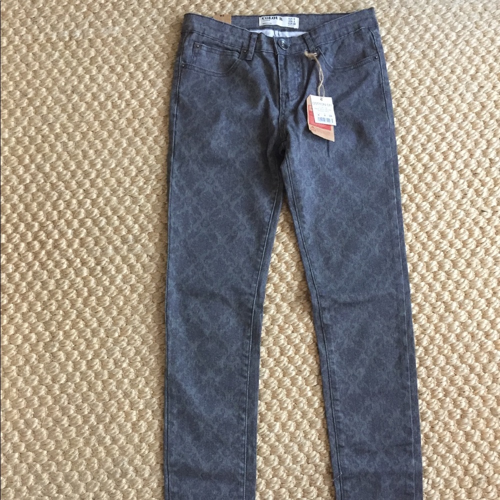 Skinny jeans by Cotton On Gray with black print 26